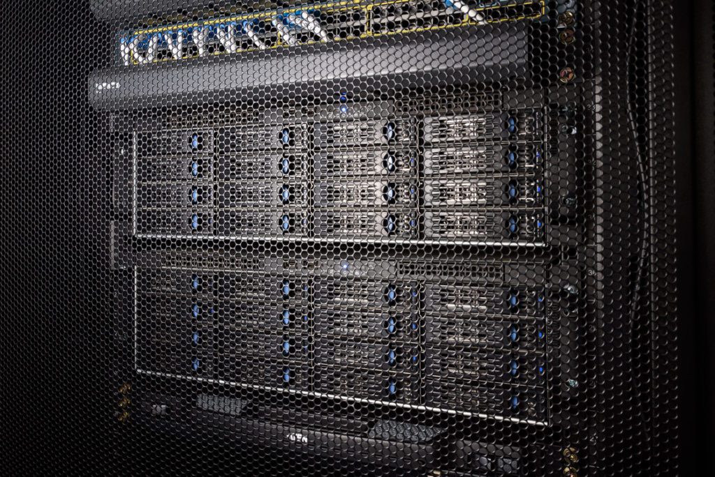 Clean office IT rack (no blinking chaos)